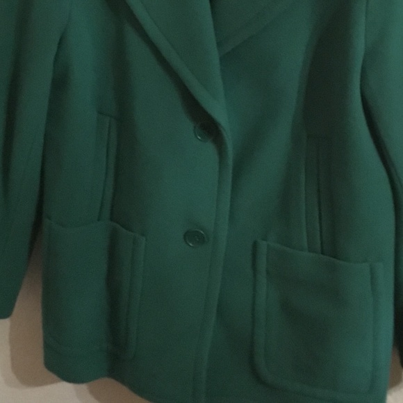 Green Wool Talbots Coat - Picture 2 of 8